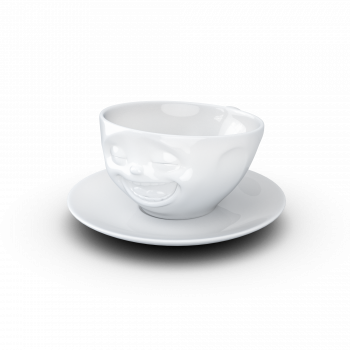 FiftyEight Tasse lachend weiss